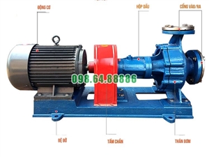 Bơm dầu chịu nhiệt RY125-80-160 160m3/h, 50m, 22kW, 2900 vòng/phút